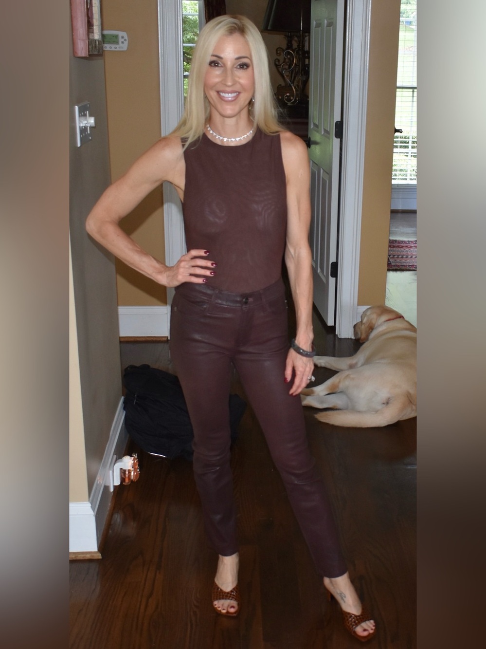 FRAME
Le Crop Mini Boot Leather Trousers 100% Lamb Leather